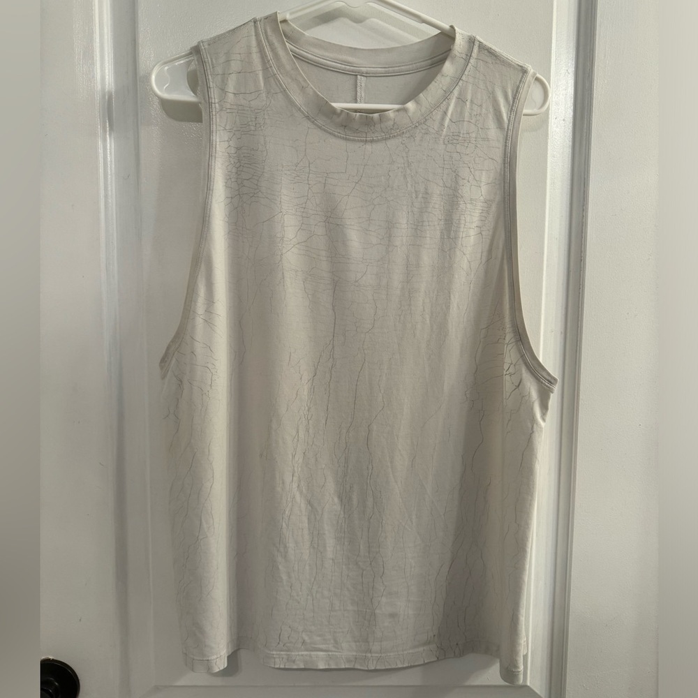 Lululemon All Yours Tank Top Thread Dye White Silver Drop